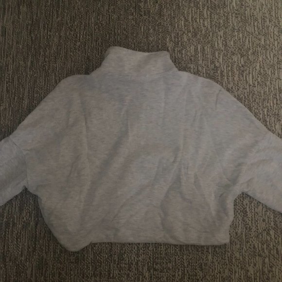 Garage Grey Cropped Quarter Zip - Picture 2 of 3